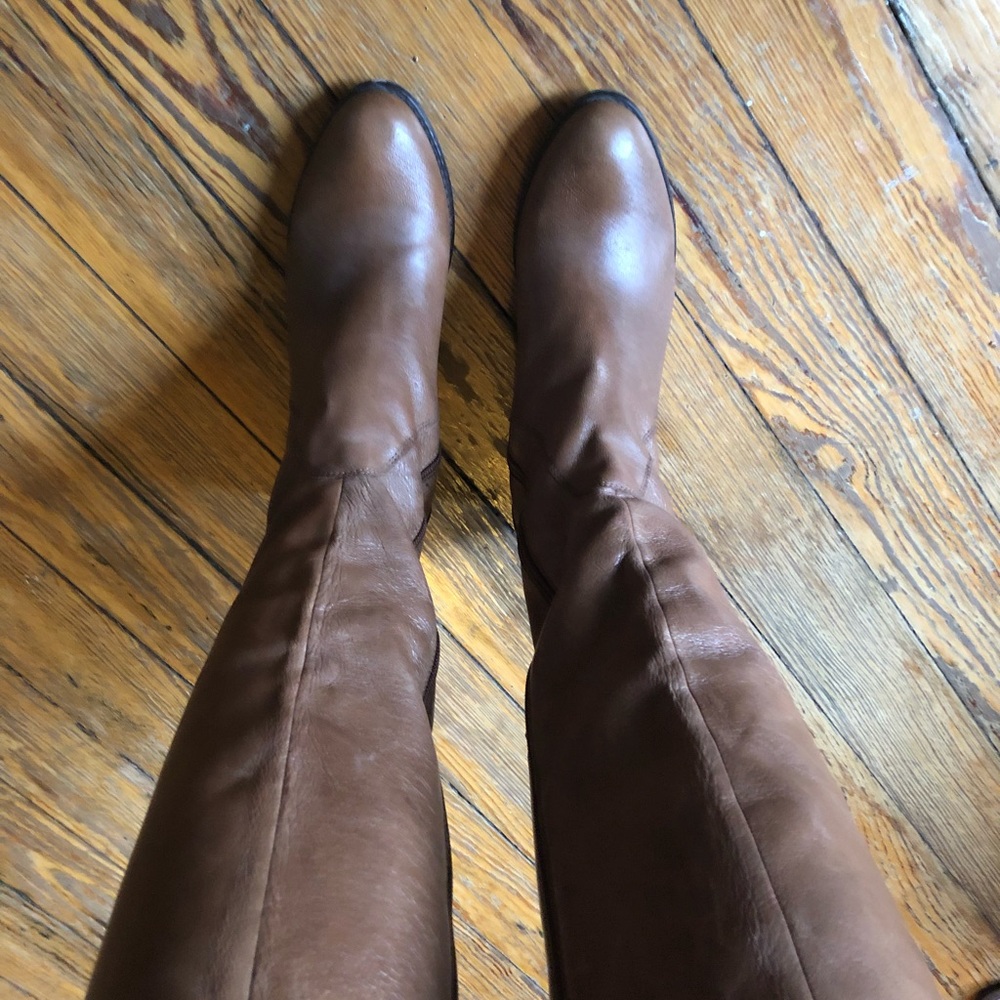 Brown Steve Madden riding boots